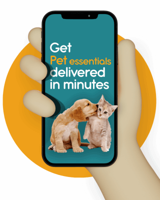 Get pet essentials delivered in minutes